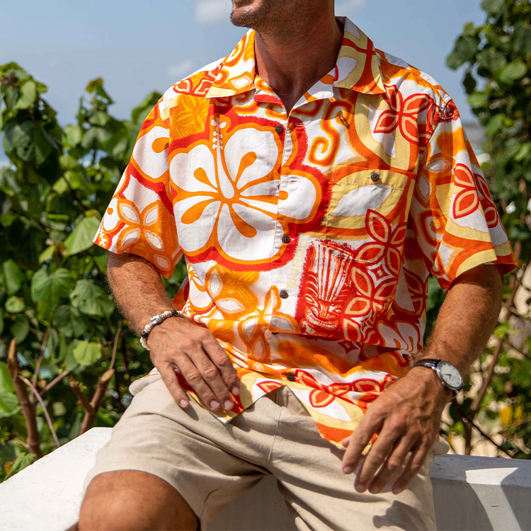 custom printed cotton Hawaiian shirts
