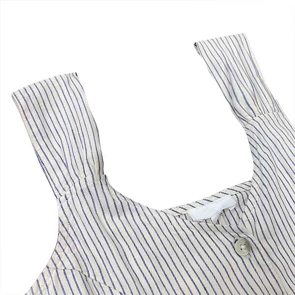 women linen stripe dress 5